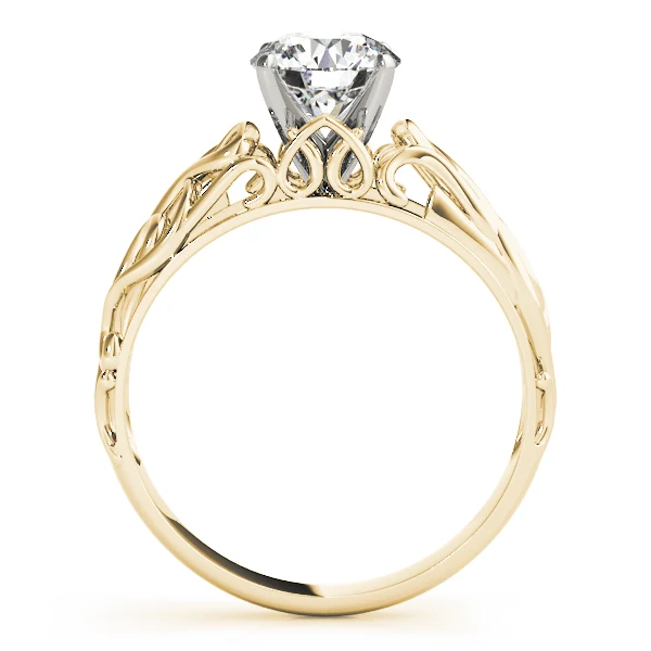 14K Gold Vintage Filigree Lab Grown Diamond Solitaire Engagement Ring VS F 1.00-3.00 Carat - Image 4