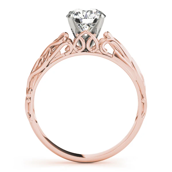 14K Gold Vintage Filigree Lab Grown Diamond Solitaire Engagement Ring VS F 1.00-3.00 Carat - Image 5