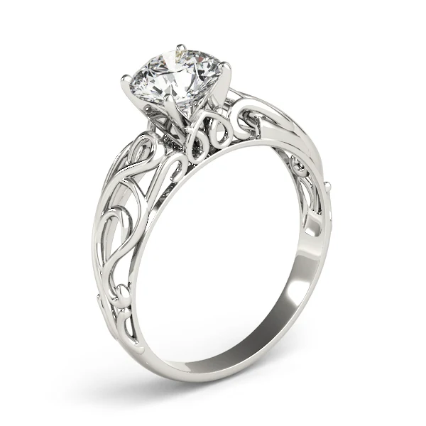 14K Gold Vintage Filigree Lab Grown Diamond Solitaire Engagement Ring VS F 1.00-3.00 Carat - Image 9