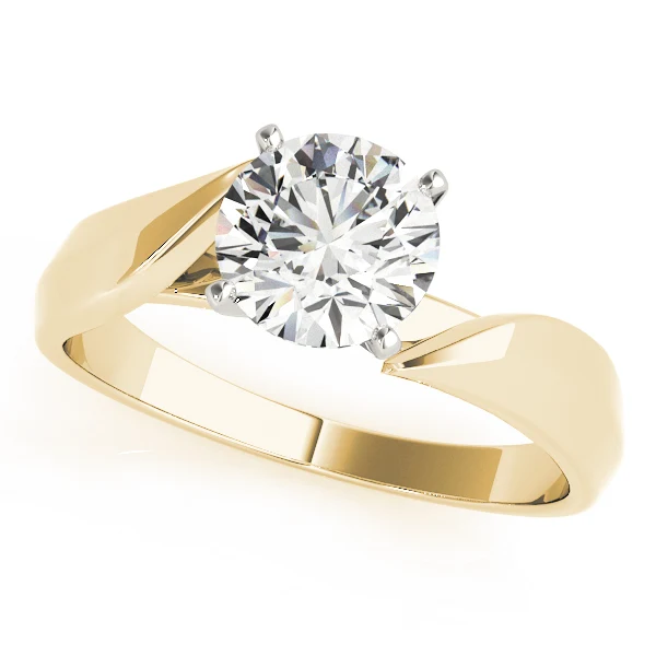 14K Gold VS F 1.00-2.00 Ct Round Cut Lab Grown Diamond Solitaire Engagement Bypass Twist Band Ring for Women - Image 2