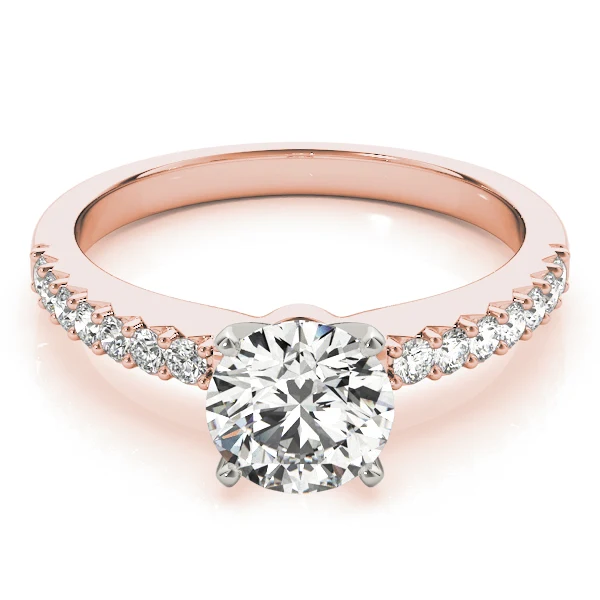 14K Gold VS F 1.15 Ct Round Lab Grown Diamond Shared-Prong Accent Ring - Image 12