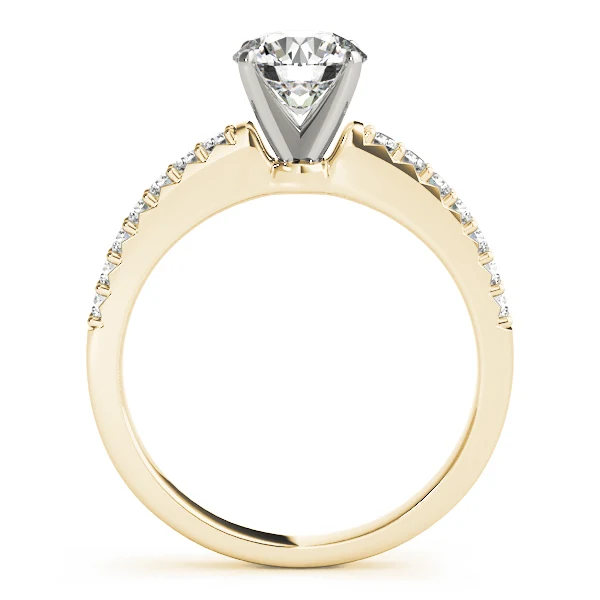 14K Gold VS F 1.15 Ct Round Lab Grown Diamond Shared-Prong Accent Ring - Image 7