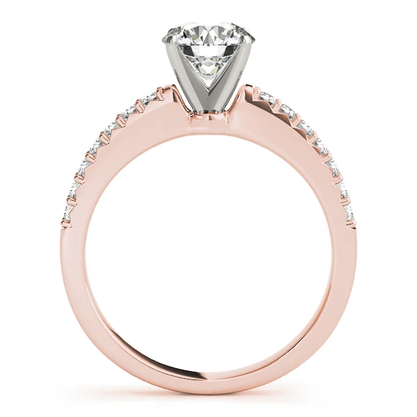14K Gold VS F 1.15 Ct Round Lab Grown Diamond Shared-Prong Accent Ring - Image 8