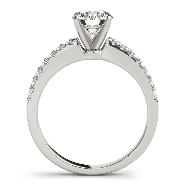 14K Gold VS F 1.15 Ct Round Lab Grown Diamond Shared-Prong Accent Ring - Image 9