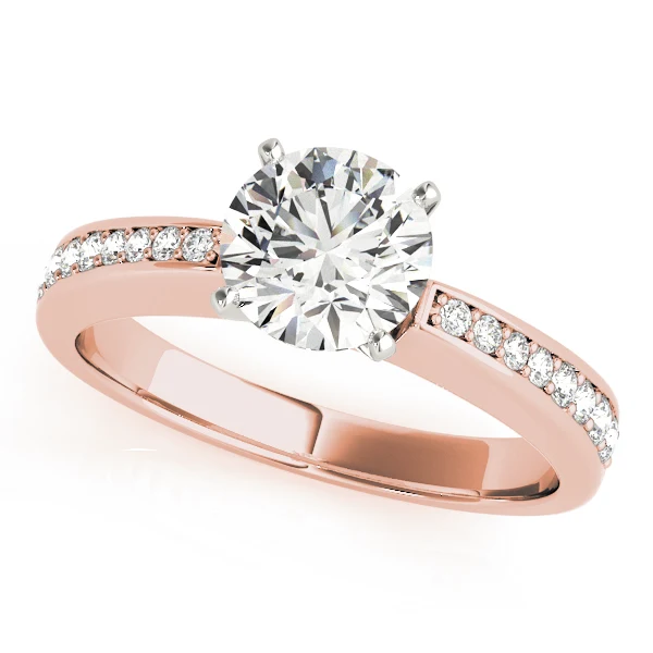 14k Gold VS F 1.25 Carat Engagement Ring with Classic Round Cut Lab Grown Diamond For Women - Image 3
