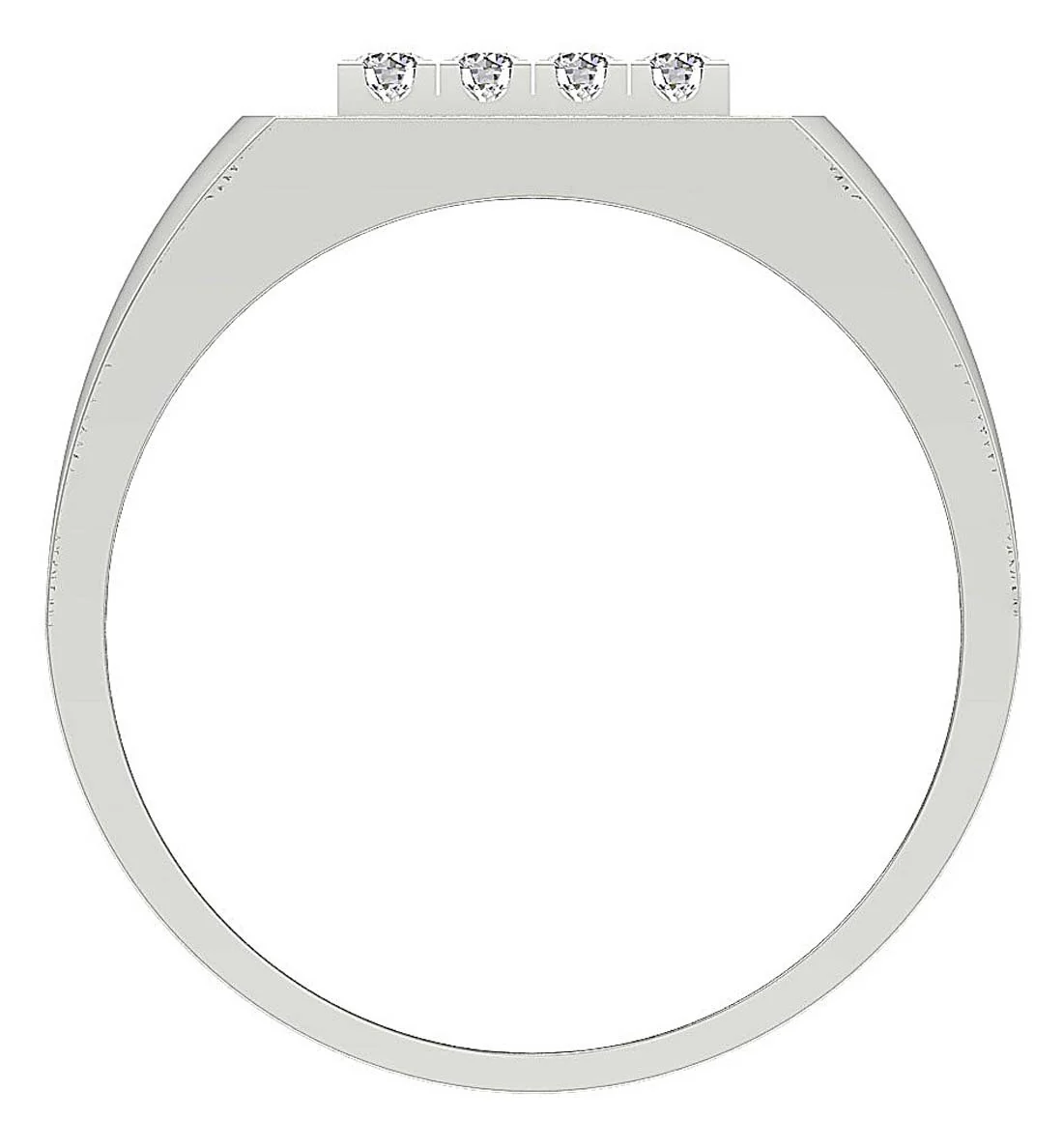The Luna Handmade Natural Diamond Prong Set 14k Solid Gold Mens Anniversary Ring 12.00 MM - Image 5
