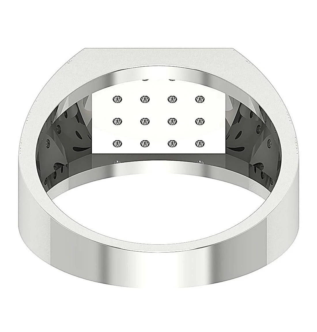 The Luna Handmade Natural Diamond Prong Set 14k Solid Gold Mens Anniversary Ring 12.00 MM - Image 6