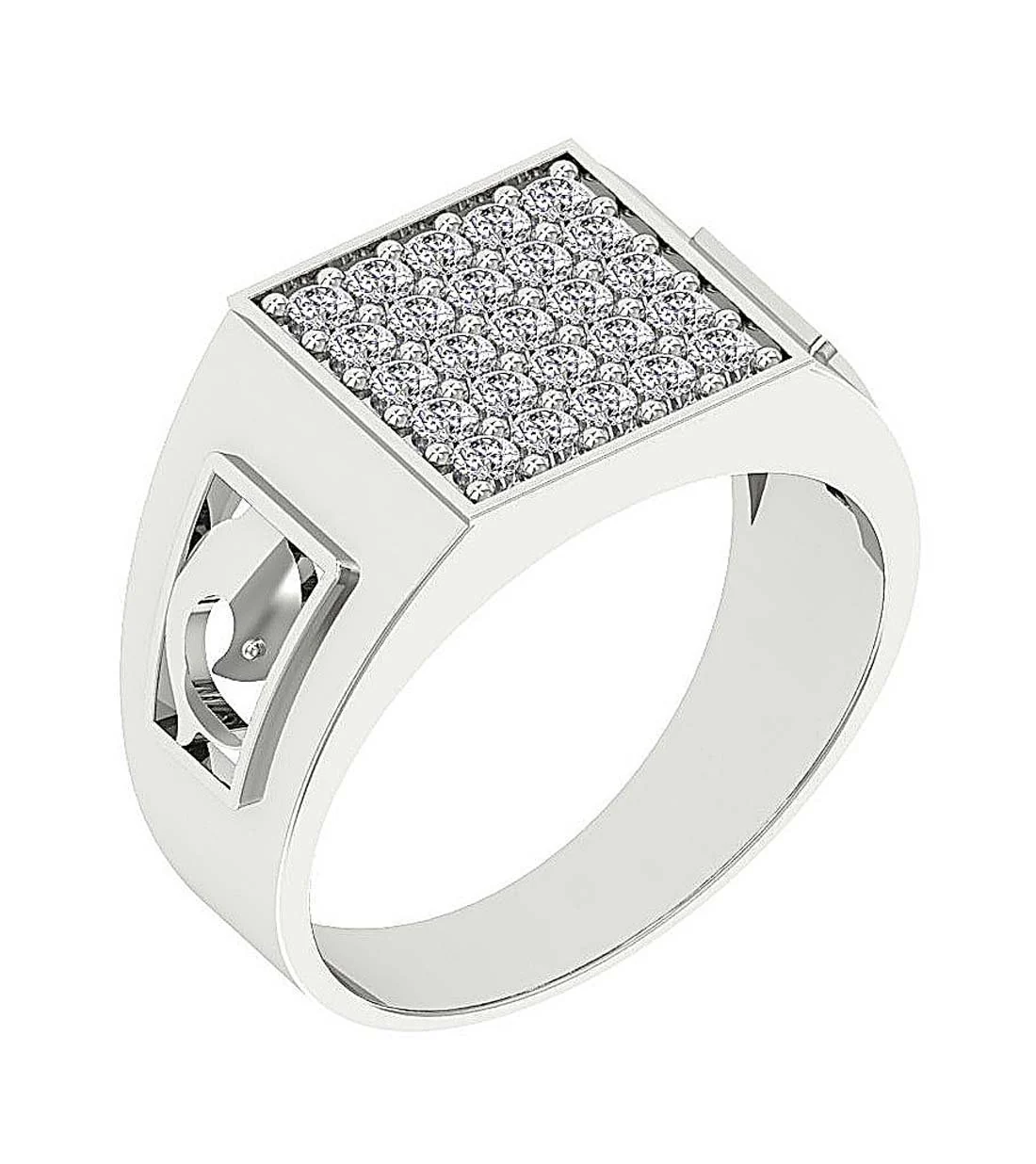 The Aria Classsic Round Diamond 14k Solid Gold Mens Anniversary Ring Prong Set Appraisal