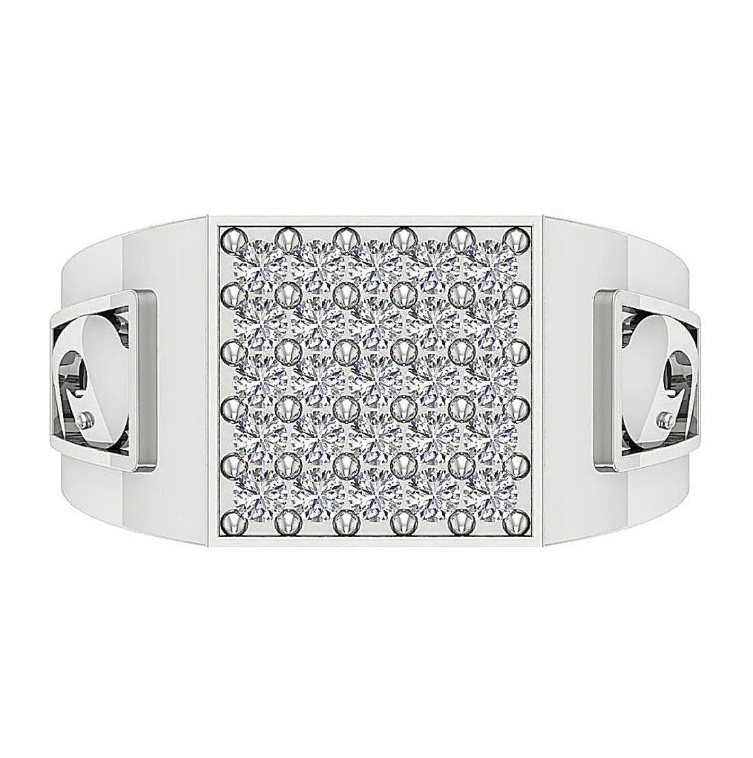 The Aria Classsic Round Diamond 14k Solid Gold Mens Anniversary Ring Prong Set Appraisal - Image 4