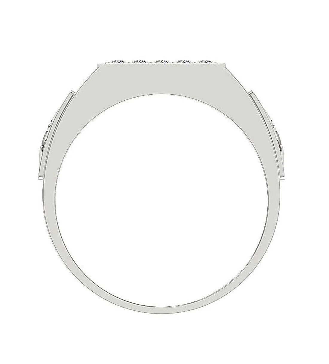 The Aria Classsic Round Diamond 14k Solid Gold Mens Anniversary Ring Prong Set Appraisal - Image 5