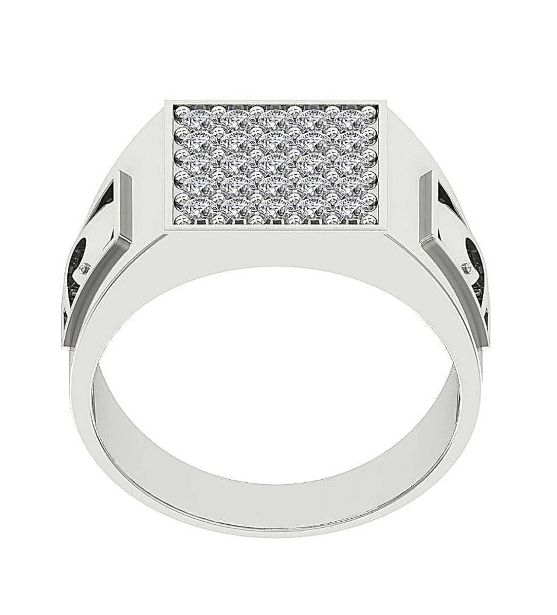 The Aria Classsic Round Diamond 14k Solid Gold Mens Anniversary Ring Prong Set Appraisal - Image 7
