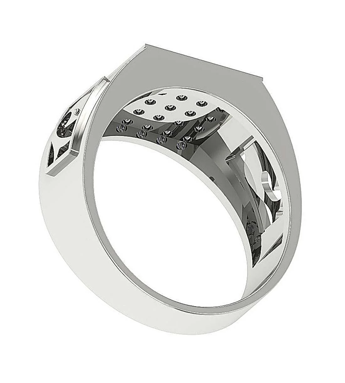The Aria Classsic Round Diamond 14k Solid Gold Mens Anniversary Ring Prong Set Appraisal - Image 8