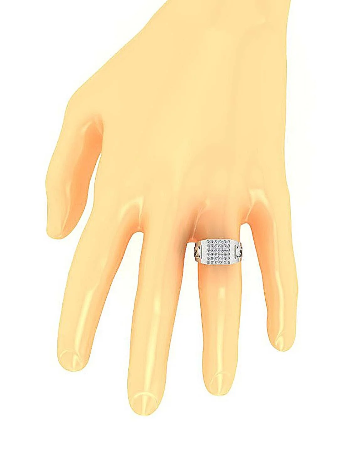 The Aria Classsic Round Diamond 14k Solid Gold Mens Anniversary Ring Prong Set Appraisal - Image 9