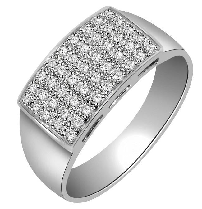 The Evelyn Men's Anniversary Ring Natural Diamonds Pave Set 8.15 MM 14k Solid Gold - Image 3