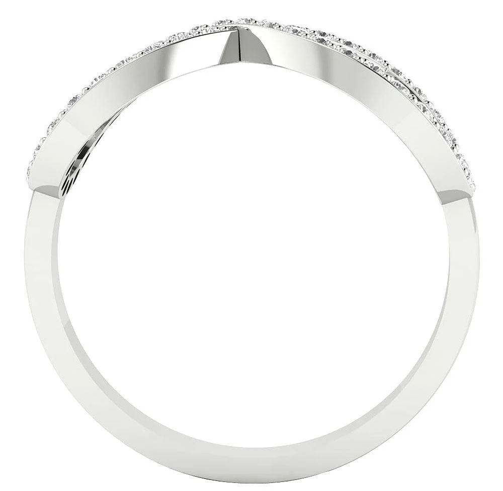 The Criss Infinity Anniversary Wedding Ring Natural Diamond 14K Yellow Gold Band - Image 6