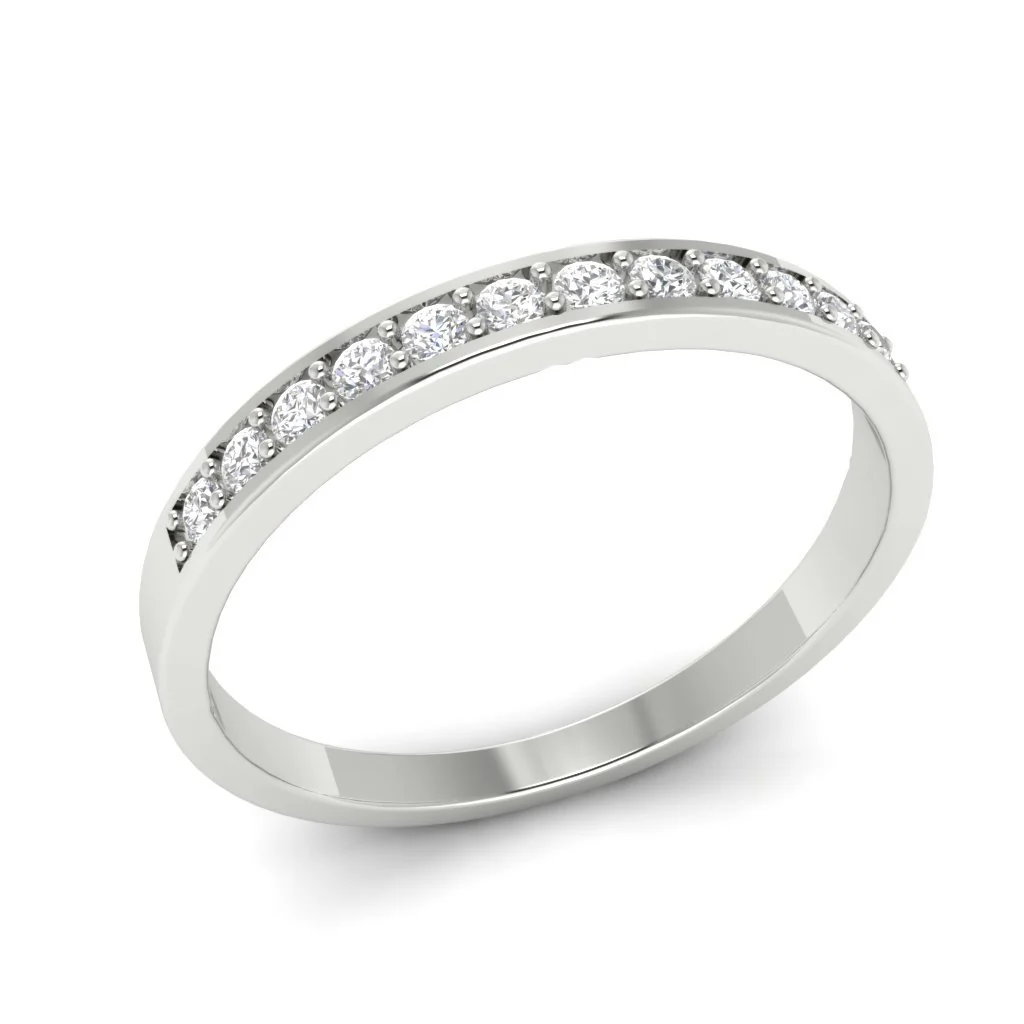 The Hadley Petite Engagement Ring Round Diamond 14k Solid Gold Prong Set - Image 3