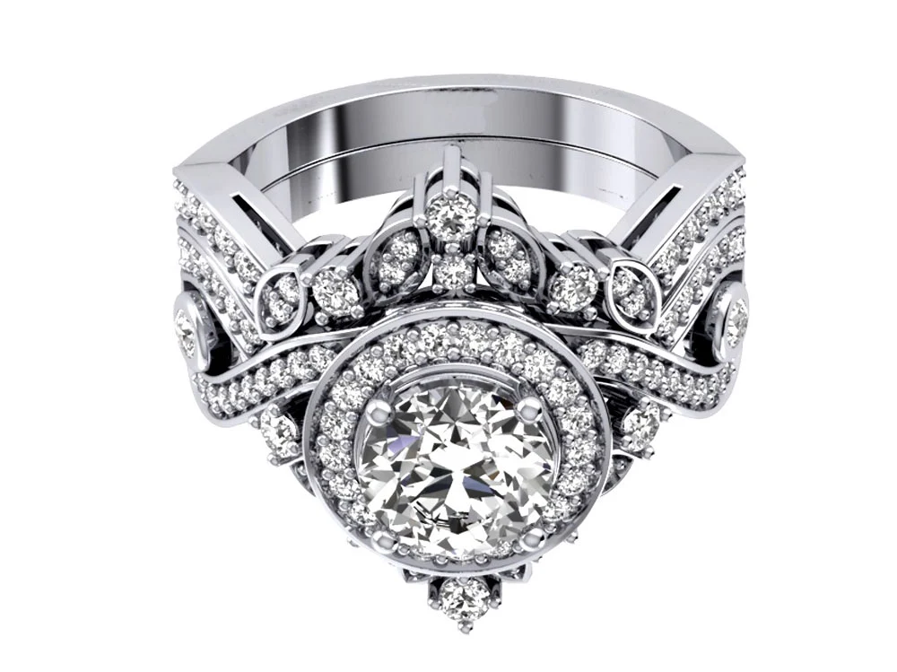 2.00Ct Round Lab Grown Diamond Bridal Ring (VS-F, 1.00Ct Center) in 14K Gold - Image 6