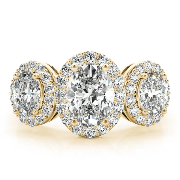 2.50Ct Oval and Round Lab Grown Diamond Multi-Stone Ring in 14k Solid Gold - Image 12