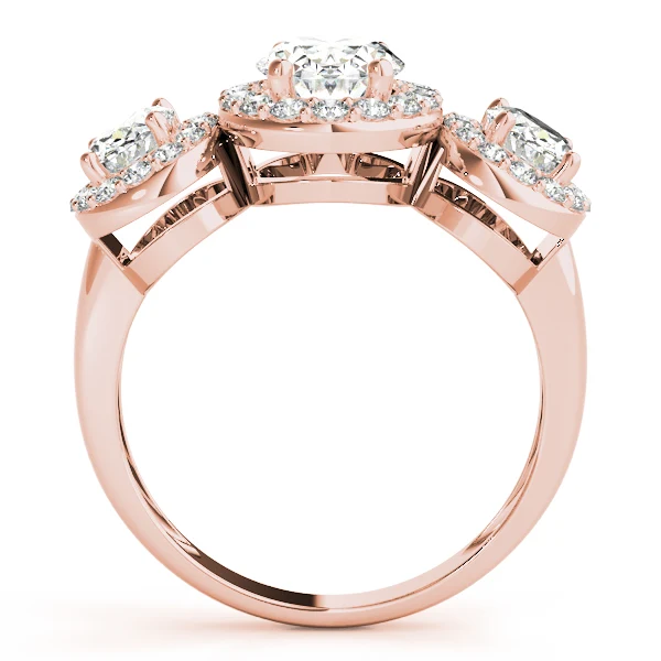 2.50Ct Oval and Round Lab Grown Diamond Multi-Stone Ring in 14k Solid Gold - Image 8