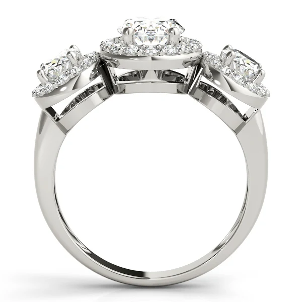 2.50Ct Oval and Round Lab Grown Diamond Multi-Stone Ring in 14k Solid Gold - Image 9