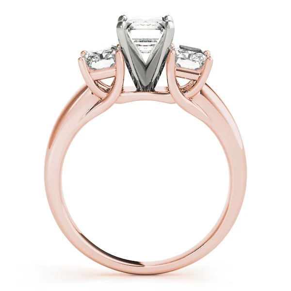 2.70 Carat 3-Stone Emerald Cut Lab Grown Trellis Engagement Ring - Image 5