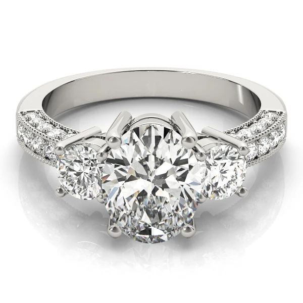2.75 Carat Oval Round Cut Lab-Created Diamond 3-Stone Ring – Perfect Daily Wear - Image 10