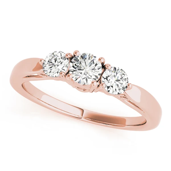 2.90 Ct 3-Stone Lab Grown Diamond Ring - Past Present Future Trinity Ring - Image 3
