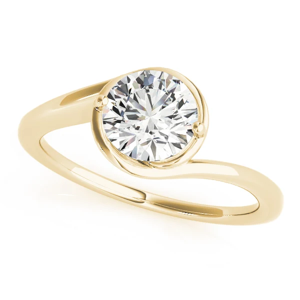 2-Prong & Bezel Set Basket Solitaire 1.00-2.00 Carat VS-F Lab Grown Diamond Engagement Ring 14K White Gold - Image 2
