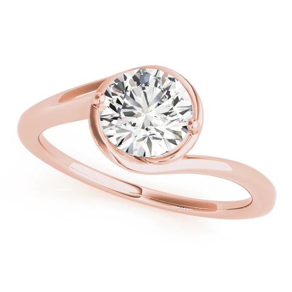 2-Prong & Bezel Set Basket Solitaire 1.00-2.00 Carat VS-F Lab Grown Diamond Engagement Ring 14K White Gold - Image 3