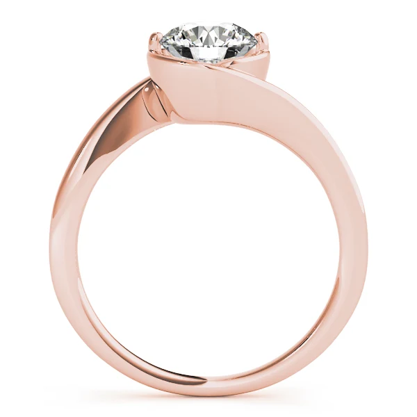 2-Prong & Bezel Set Basket Solitaire 1.00-2.00 Carat VS-F Lab Grown Diamond Engagement Ring 14K White Gold - Image 5