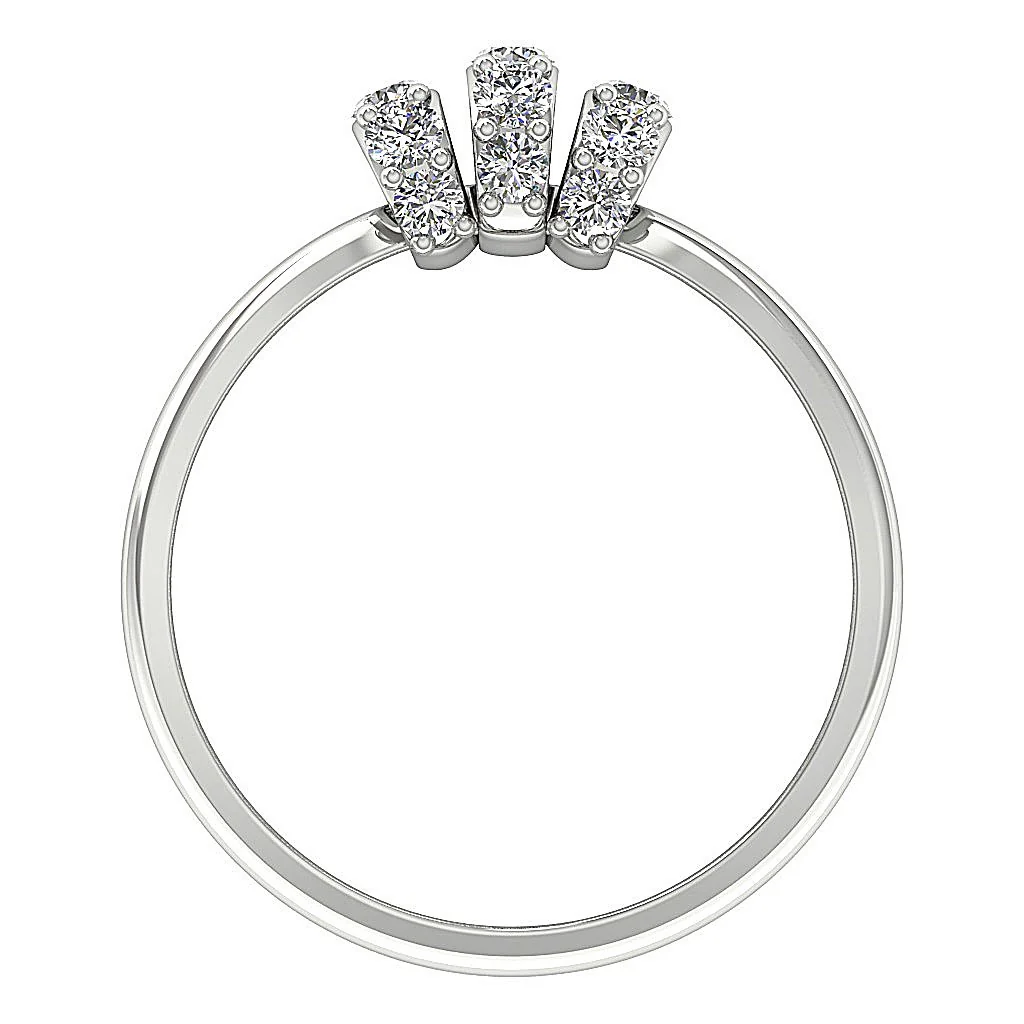 The Athena Criss Cross Engagement Ring 14K Solid Gold Natural Diamond 5.60 MM - Image 5
