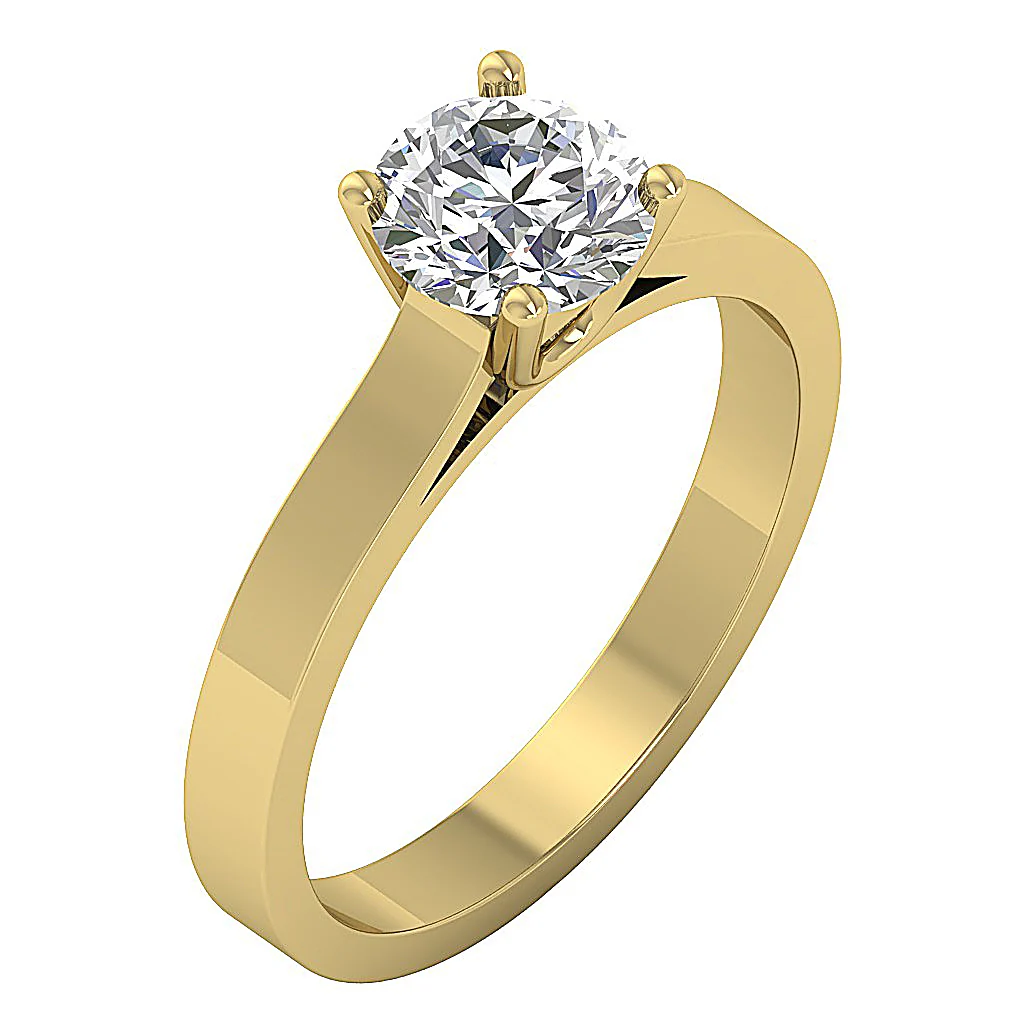 3.00-4.00 CT VS-F Lab-Grown Diamond Solitaire Wedding Ring For Women 14K Rose Gold - Image 3