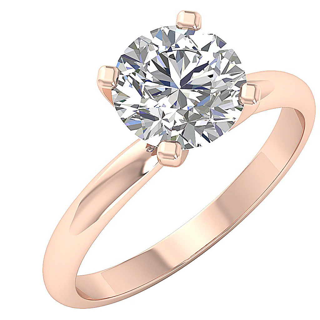 3.00-4.00 CTW VS-F Lab-Grown Diamond 4 Prong Solitaire Engagement Ring 14K Solid Gold - Image 2