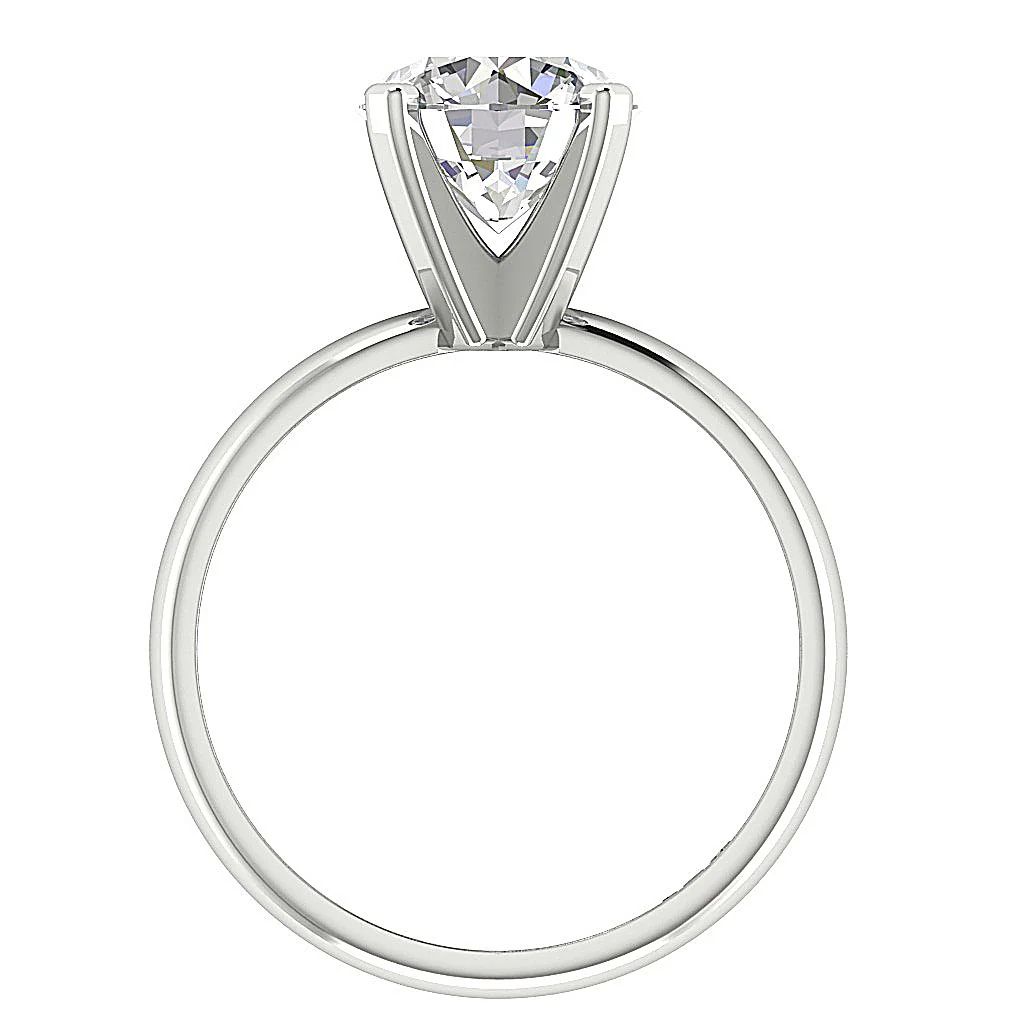 3.00-4.00 CTW VS-F Lab-Grown Diamond 4 Prong Solitaire Engagement Ring 14K Solid Gold - Image 5