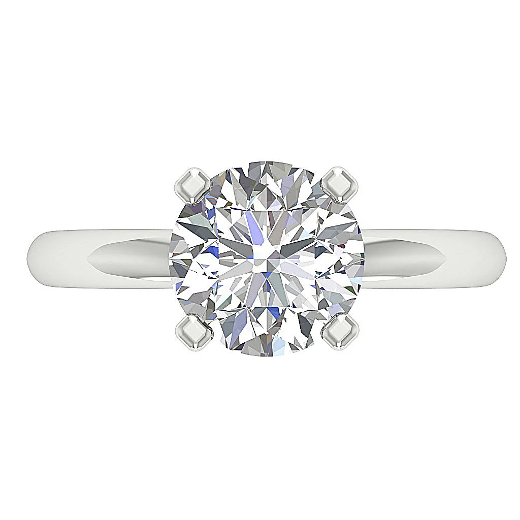 3.00-4.00 CTW VS-F Lab-Grown Diamond 4 Prong Solitaire Engagement Ring 14K Solid Gold - Image 6