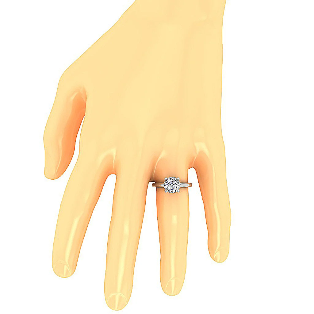 3.00-4.00 CTW VS-F Lab-Grown Diamond 4 Prong Solitaire Engagement Ring 14K Solid Gold - Image 7