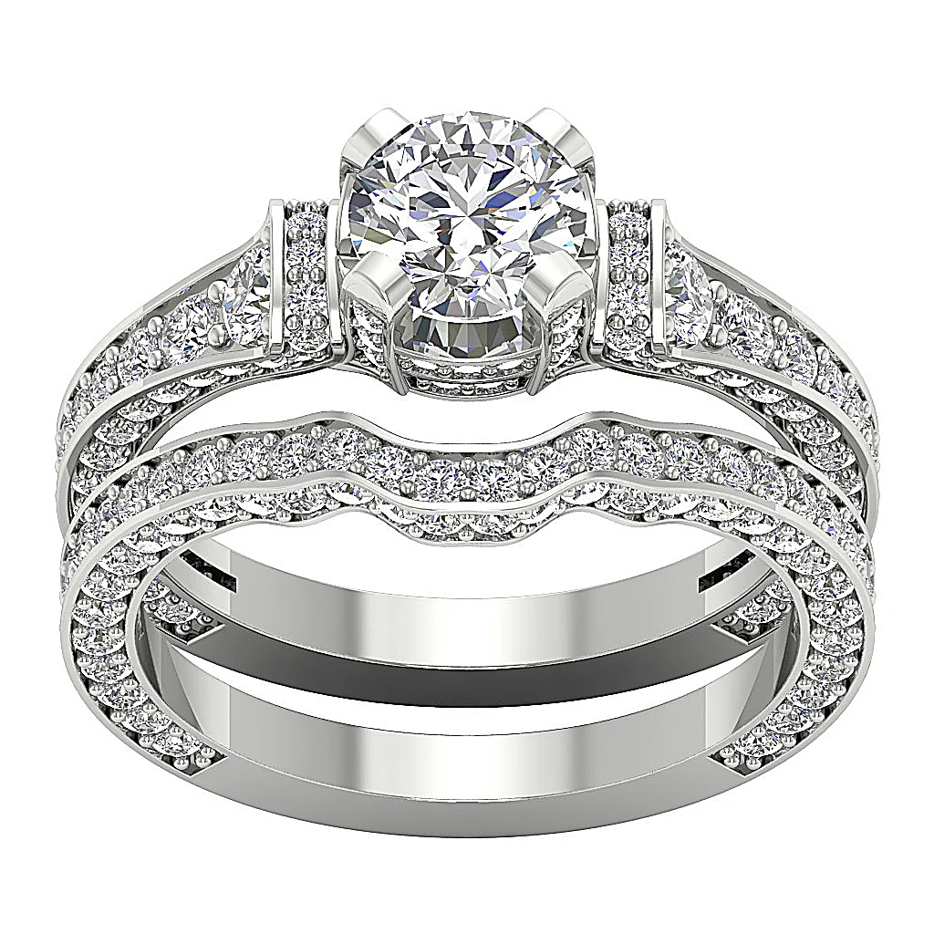 3.20Ct Lab Grown Diamond Bridal Wedding Ring | Luxury Solitaire