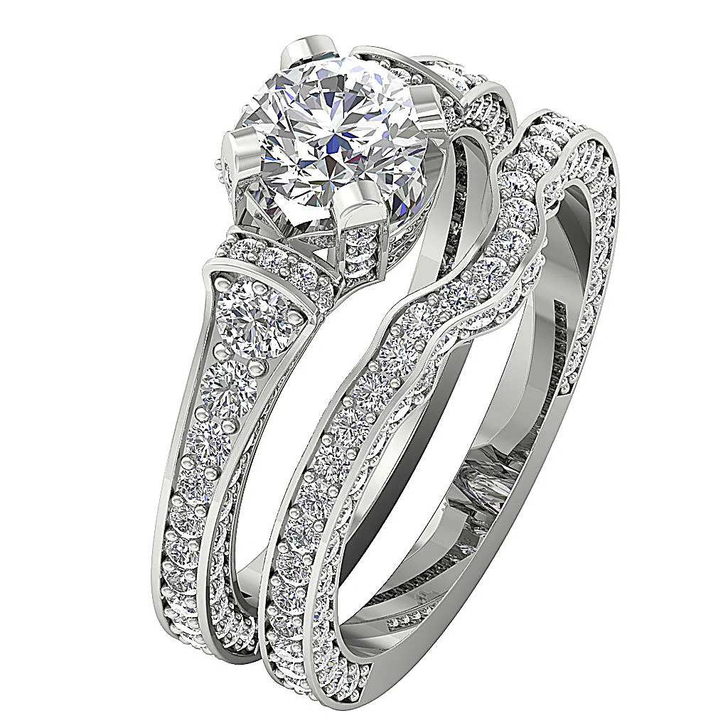 3.20Ct Lab Grown Diamond Bridal Wedding Ring | Luxury Solitaire - Image 2