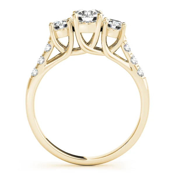3.20ct Round Lab-Grown Diamond Designer 3-Stone Trellis Engagement Ring - Image 7
