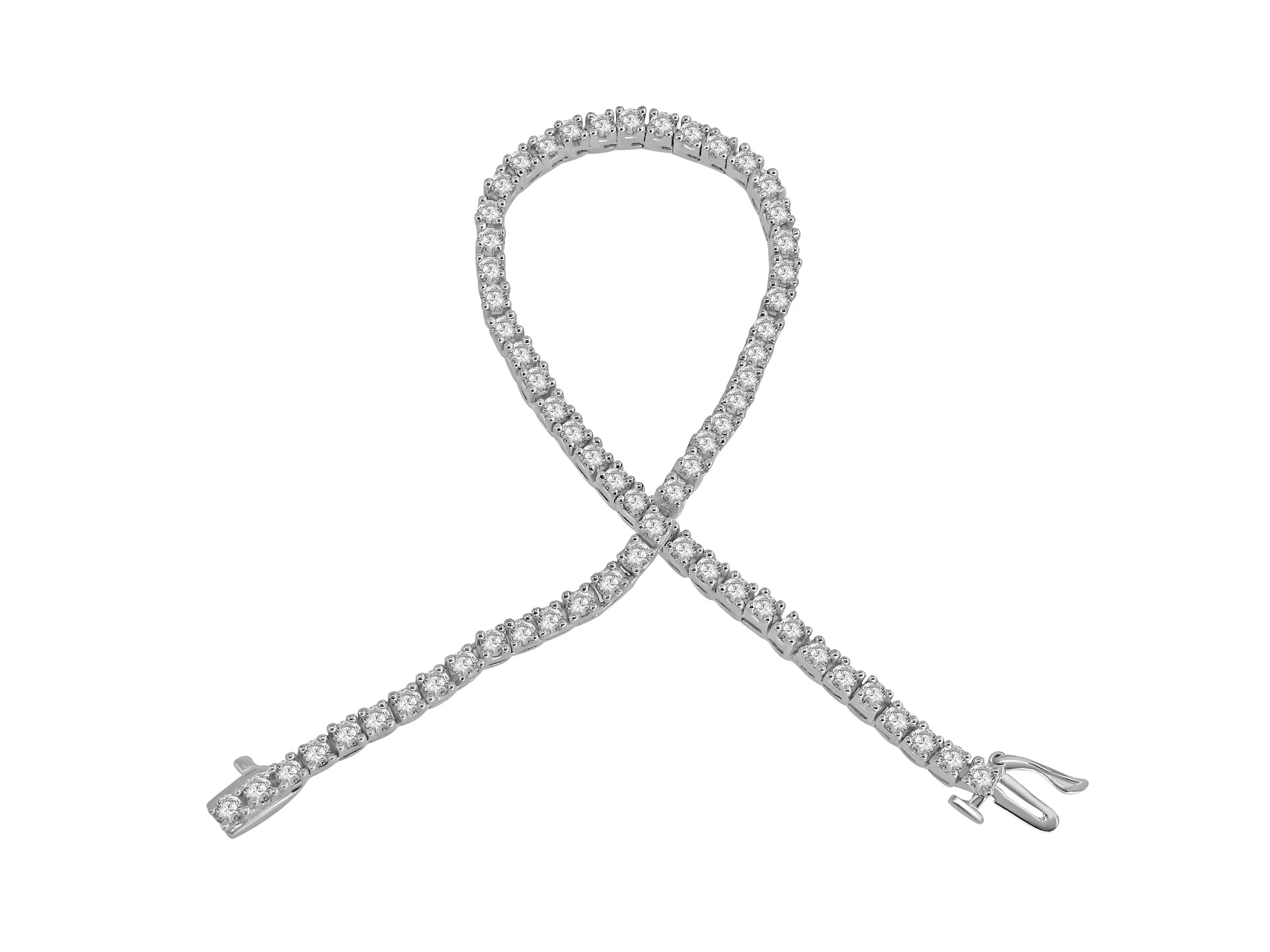 3.25Ct Tennis Bracelet 14k Solid Gold Natural Diamonds I1/SI1/VS1/VVS1 Prong Set 7.00Inch - Image 2