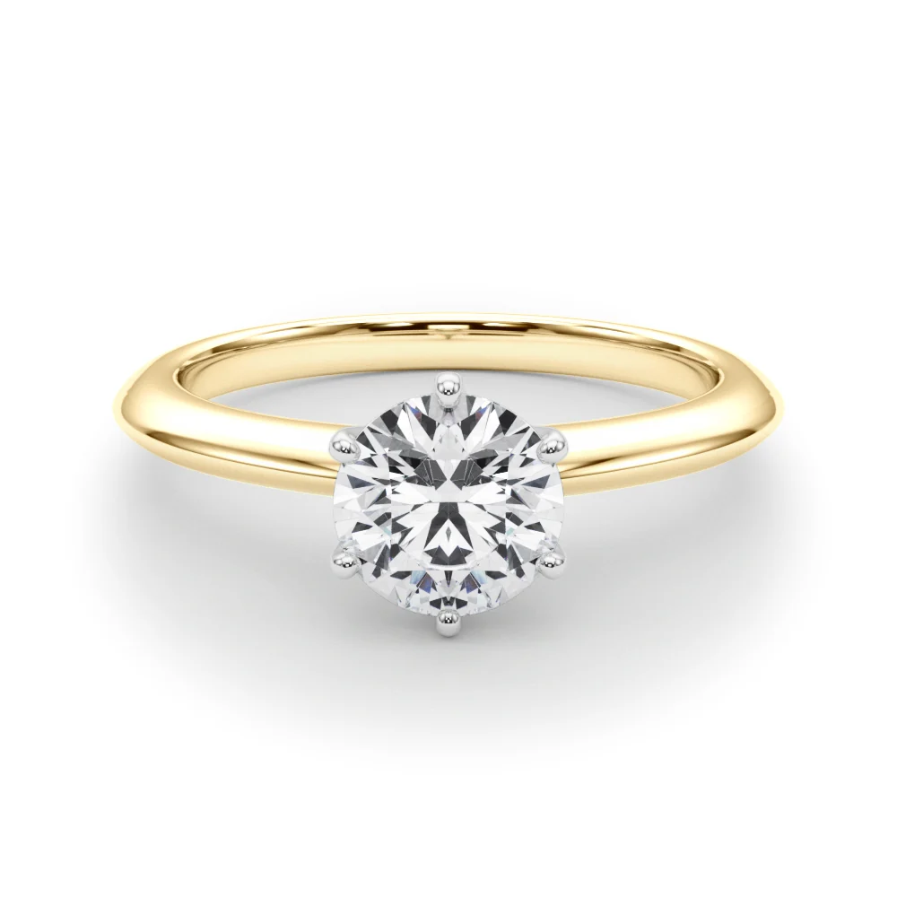 6-Prong Lab Grown Round Diamond Solitaire Ring 1-3 Carat VS F Clarity 14K Solid Gold - Image 13