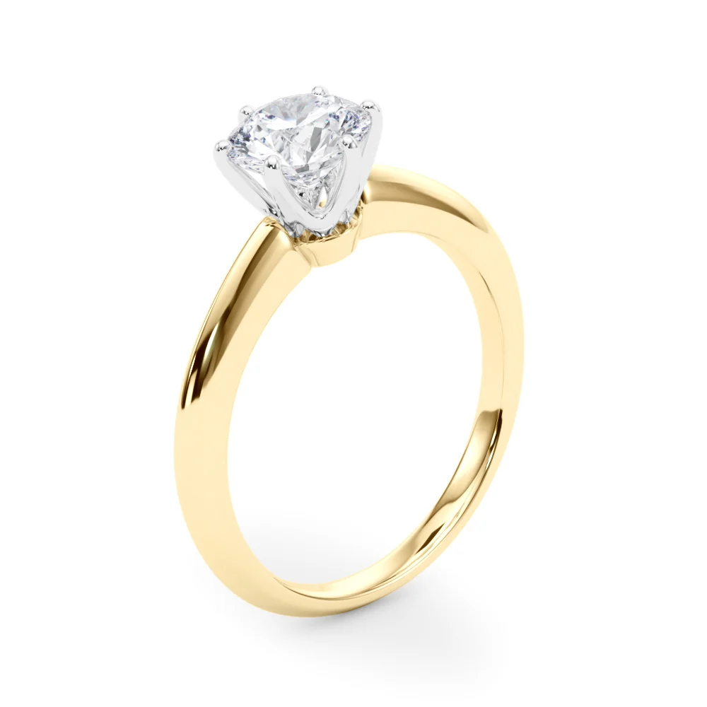 6-Prong Lab Grown Round Diamond Solitaire Ring 1-3 Carat VS F Clarity 14K Solid Gold - Image 5