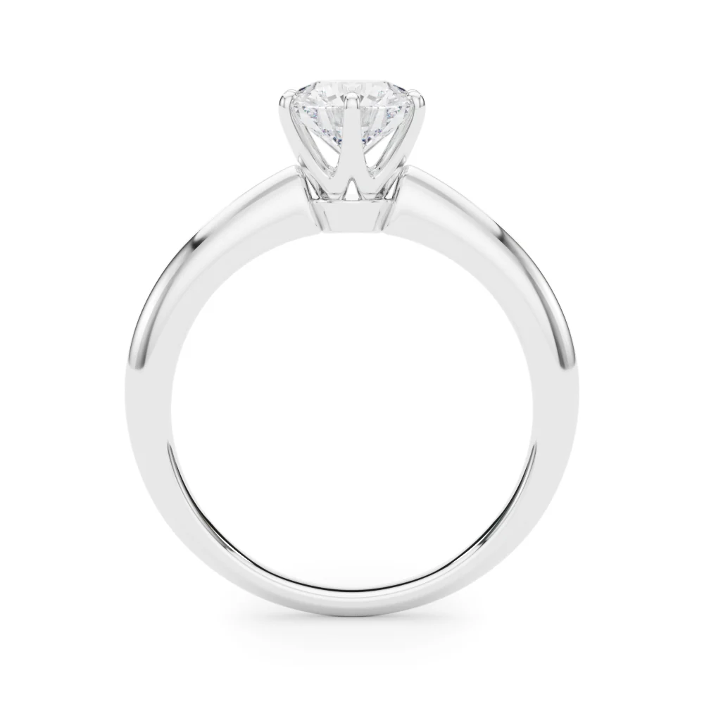 6-Prong Lab Grown Round Diamond Solitaire Ring 1-3 Carat VS F Clarity 14K Solid Gold - Image 7