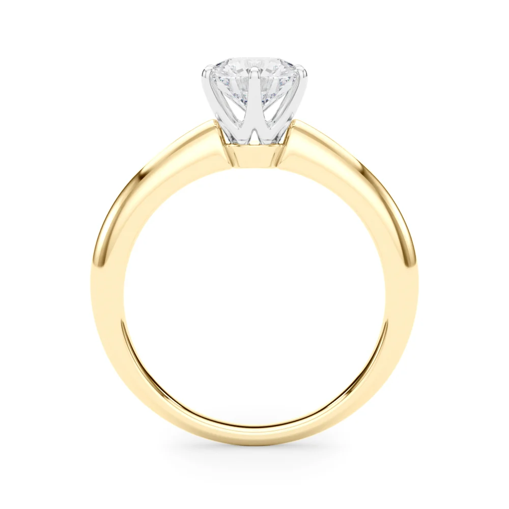 6-Prong Lab Grown Round Diamond Solitaire Ring 1-3 Carat VS F Clarity 14K Solid Gold - Image 8