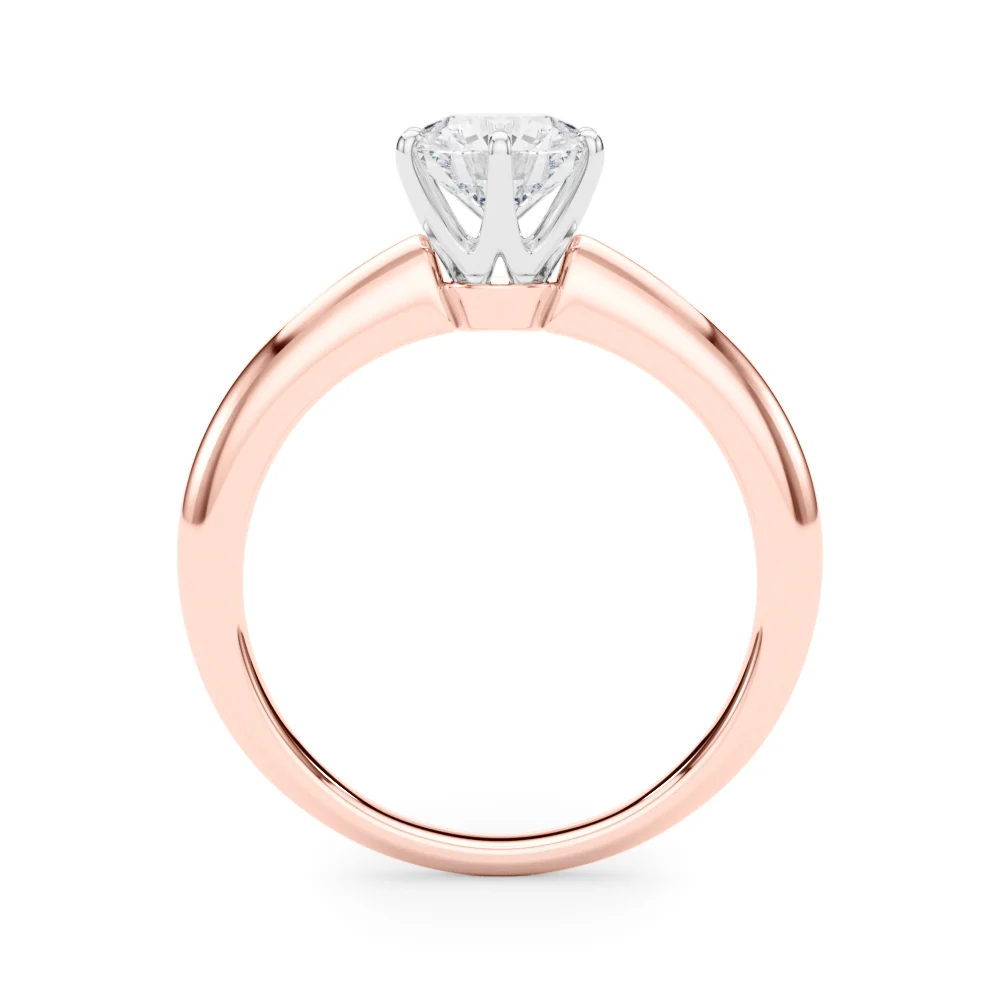 6-Prong Lab Grown Round Diamond Solitaire Ring 1-3 Carat VS F Clarity 14K Solid Gold - Image 9