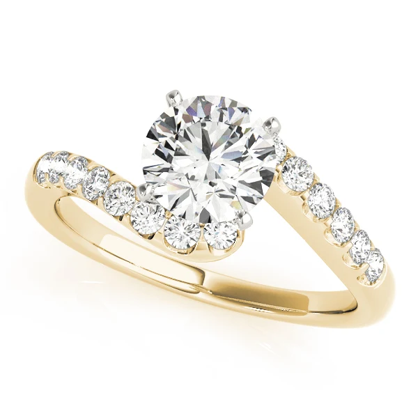 Bypass Engagement Ring VS F 1.25 Ct Round Lab Grown Diamond 14K White Gold - Image 2