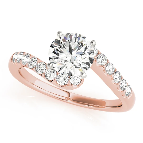 Bypass Engagement Ring VS F 1.25 Ct Round Lab Grown Diamond 14K White Gold - Image 3