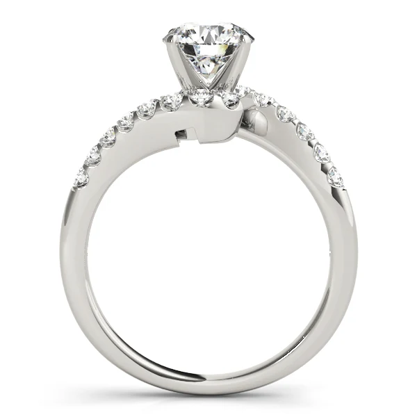 Bypass Engagement Ring VS F 1.25 Ct Round Lab Grown Diamond 14K White Gold - Image 6