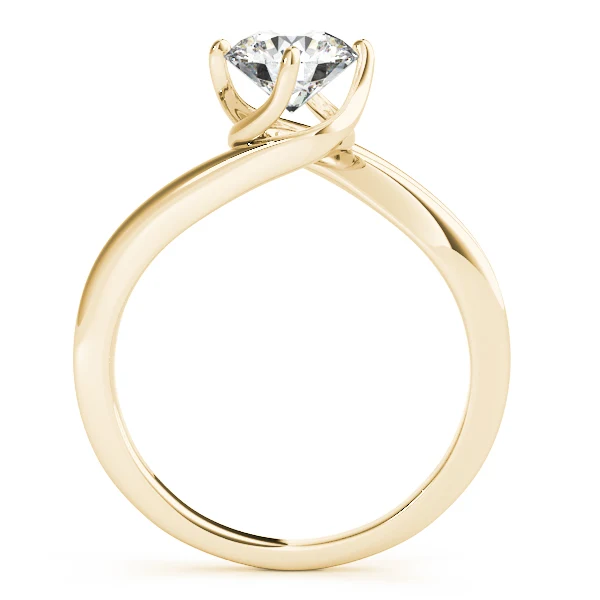 Bypass Solitaire Engagement Ring 1.00-1.25 Carat VS F Round Cut Lab Grown Diamond in 14K Solid Gold - Image 4