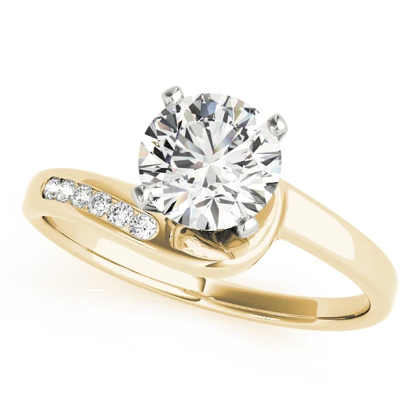 Bypass Swirl Engagement Ring VS F 1.05Carat Round Cut Lab Grown Diamond 14K Rose Gold - Image 3